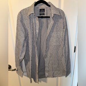 Men's Striped Shirt - Black and White